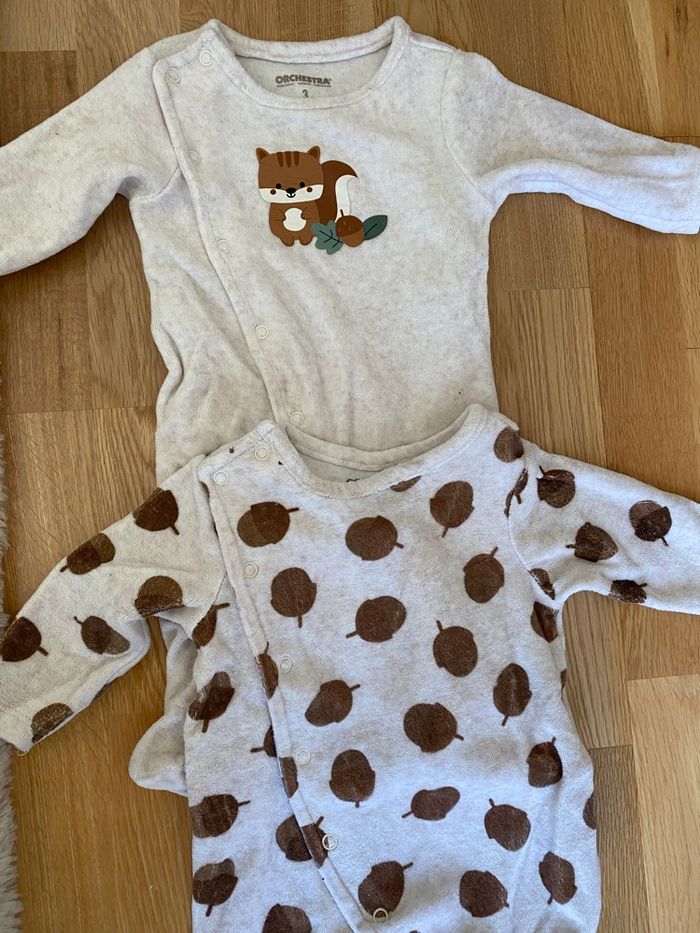 Lot 3 pyjamas grenouillère bébé - photo numéro 4