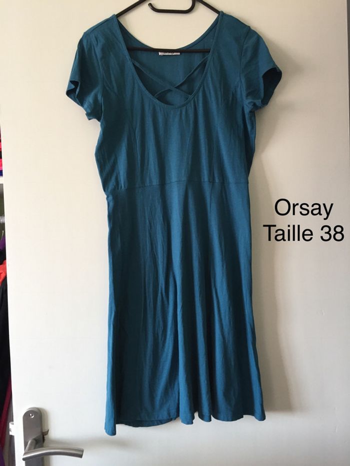 Robe bleu canard Orsay Taille 38 - photo numéro 5