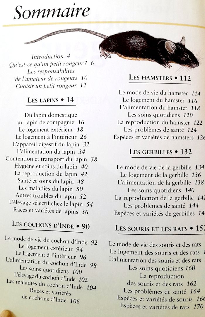 votre petit rongeur, le comprendre, le nourrir, le soigner, connaître les espèces - photo numéro 4