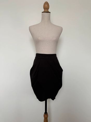 Jupe influx volant Saia rock Skirt falda Gonna Rok noir dress été donna femme woman 40 L mujer dress