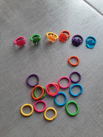 Lot 20 mini élastiques colorés pour cheveux