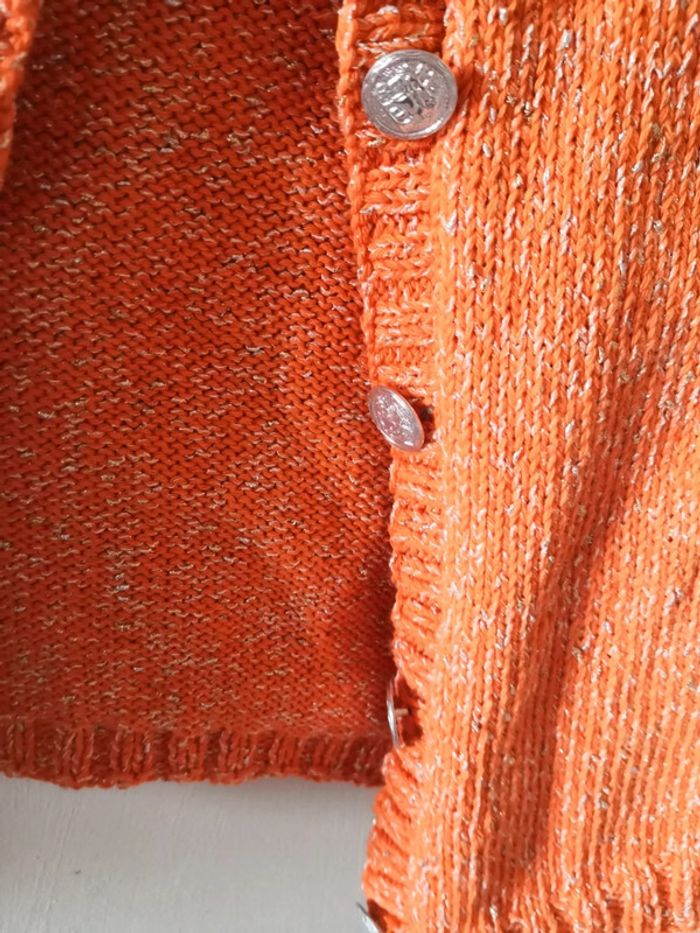 Gilet orange et argent - photo numéro 3