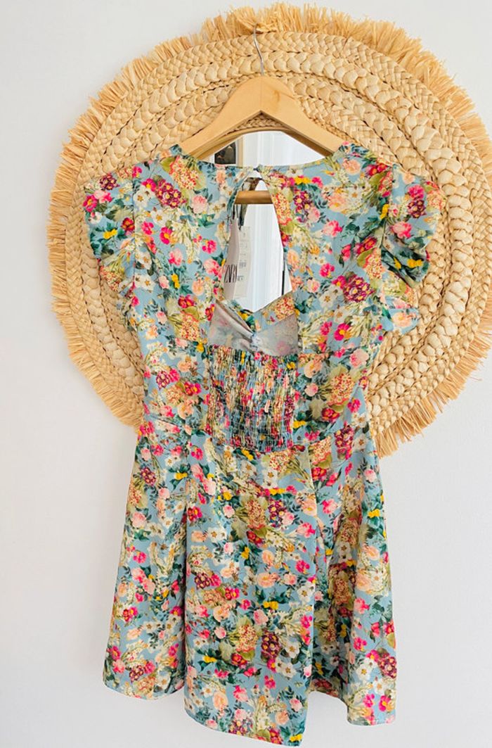 Robe fleurie neuve Zara taille L - photo numéro 4