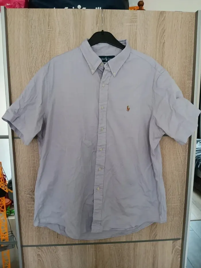 Chemise Ralph Lauren custom fit violet clair XL