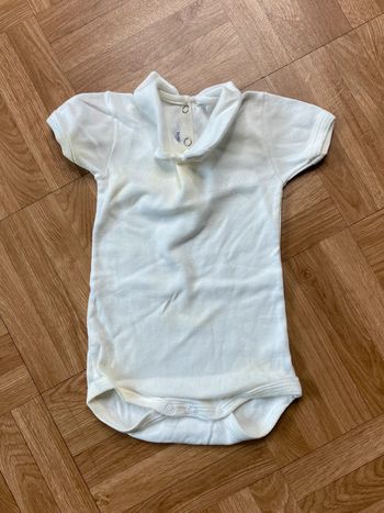 Body manches courtes blanc vintage Petit Bateau