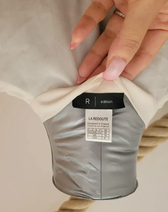 Blouse fluide avec col à nouer femme taille 38 - photo numéro 4