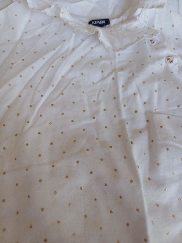 Chemise légère à pois or 18m - photo numéro 2