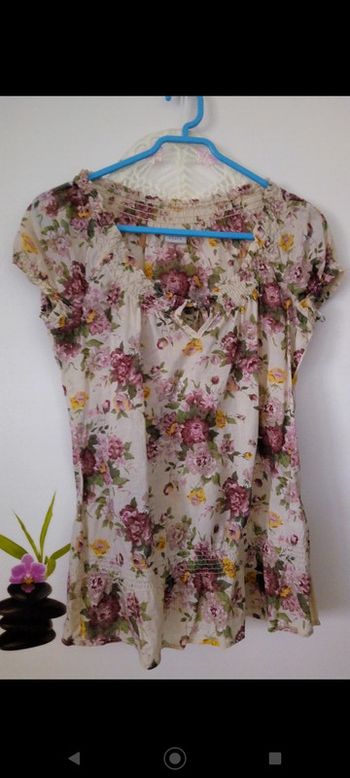 Chemisier manches courtes fleuri Esprit