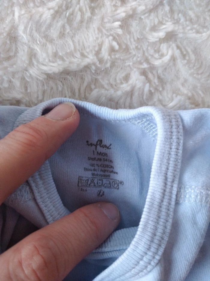 Body croisé manches longues Garçon 1 mois Ours Bébé poids plume Influx 100% coton bio - photo numéro 5