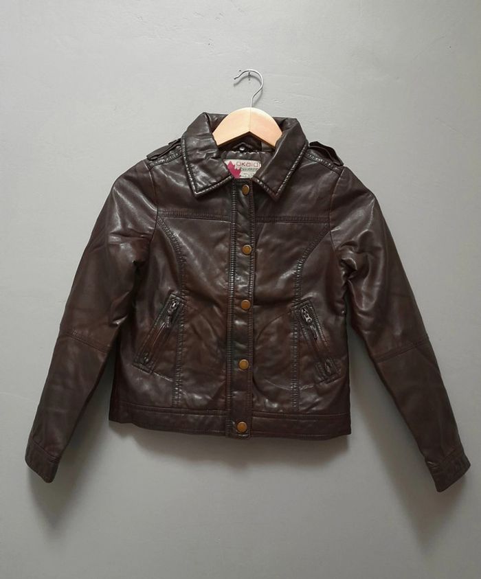 Veste simili cuir fille - photo numéro 2