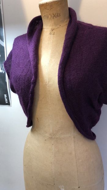 Couvre épaules violet pailleté / cache épaule HM taille M