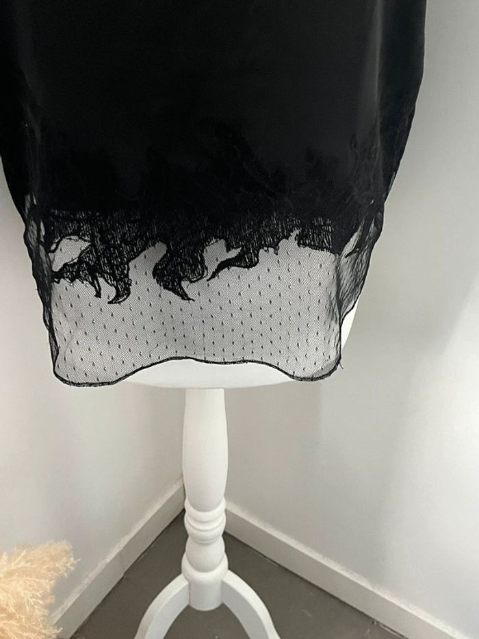 Blouse noire et dentelle The Kooples XS - photo numéro 2