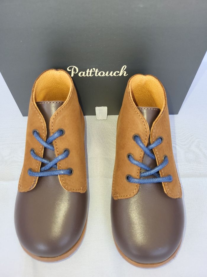 Chaussures derby garçon en cuir marron Point 22 Made in France 🇨🇵 - photo numéro 3