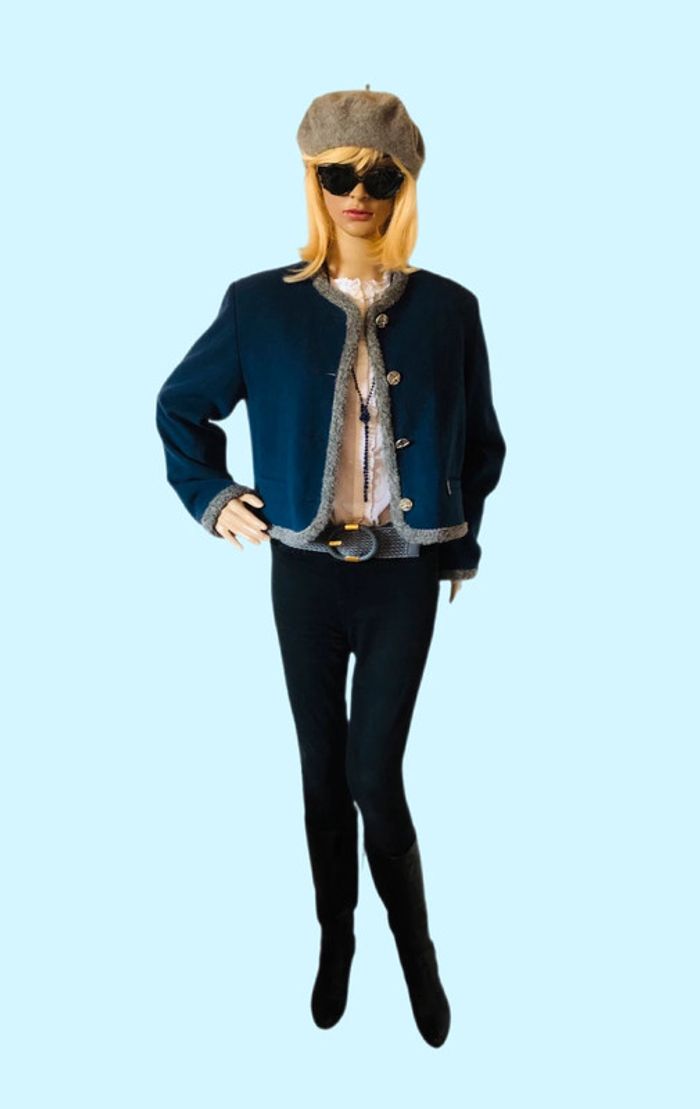 🇦🇹Jolie petite veste courte vintage cottagecore en laine Tyrolean Trachen style wool jacket🇦🇹 - photo numéro 6