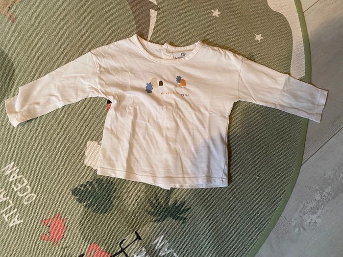 Lot de 3 tee shirt manches longues 12 mois - photo numéro 4