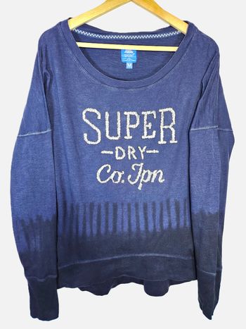 T-shirt Manches Longues Superdry Sport Bleu - Taille M