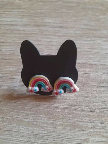 Boucle d'oreilles arc en ciel
