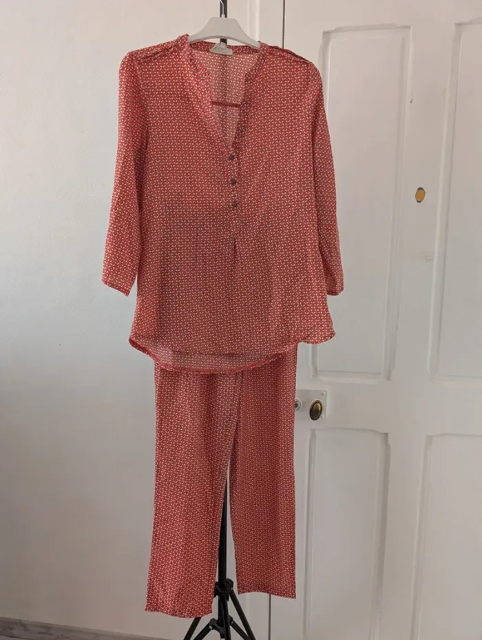 Ensemble blouse avec pantalon T.S/M. - photo numéro 3