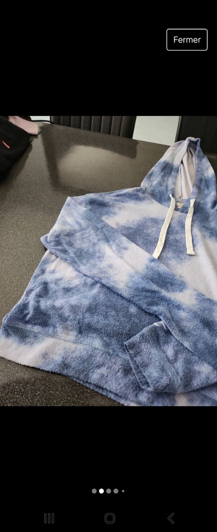 Sweat bleu et blanc Hollister - photo numéro 2