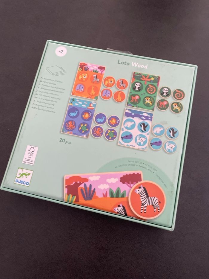 Djeco jeu loto animaux enfant bébé Wood bois - photo numéro 2