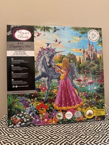 Crystal Art - Kit créatif Tableau à diamanter, Princess & Unicorn