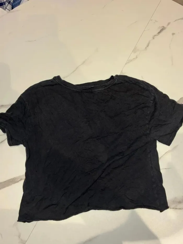 T-shirt noir basique - Taille S (Bershka) - photo numéro 4