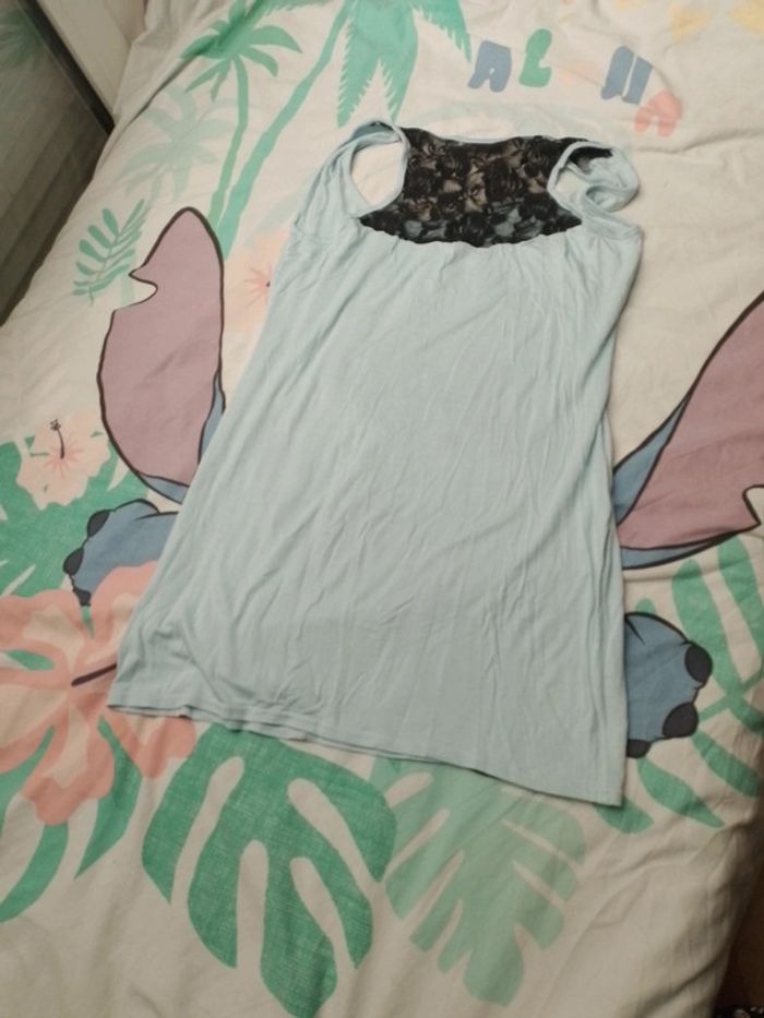 Tee-shirt bleu et noir 12ans - photo numéro 2