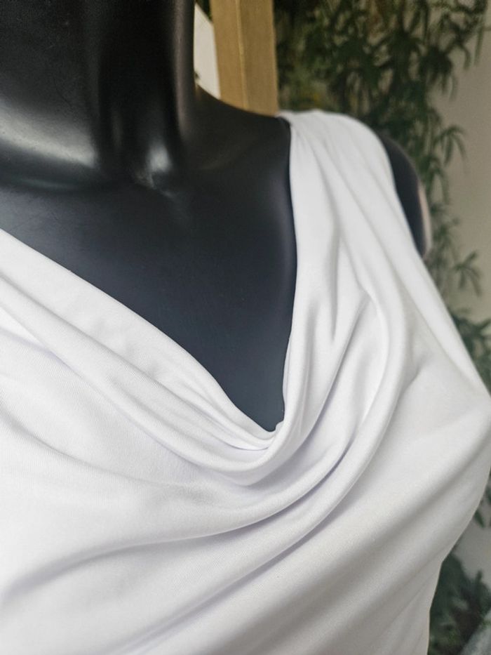 CWK blouse fluide col tombant blanche taille M - photo numéro 3