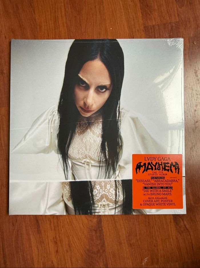 White Mayhem Lady Gaga Album Vinyle blanc neuf sous blister variant edition limited amazon