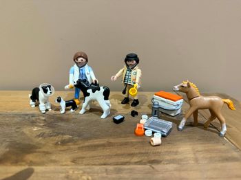 Lot playmobil vétérinaires et animaux 
