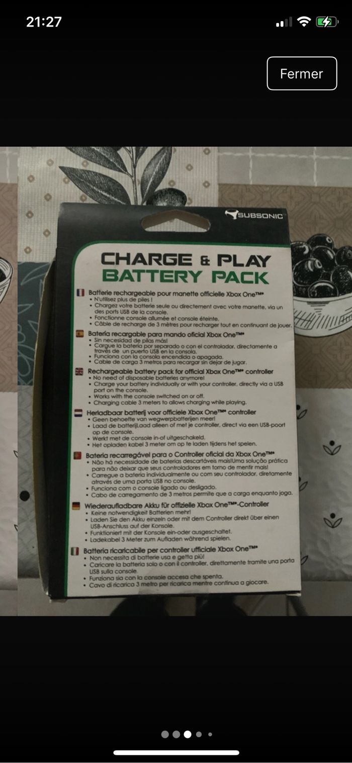 Chargeur Xbox One Subtonic - Neuf - photo numéro 2