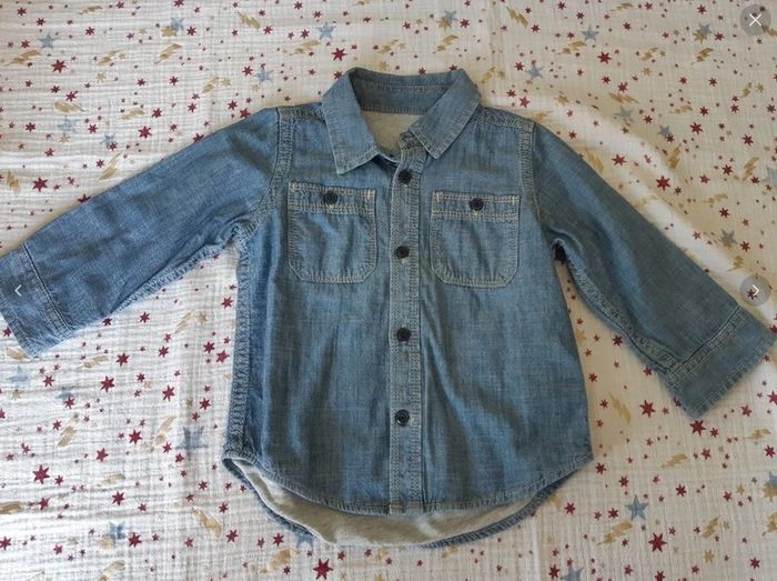 Chemise ML effet jean doublée 18-24 mois Baby-gap