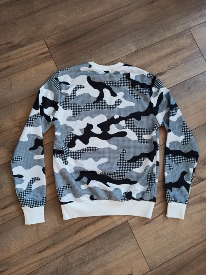 Pull militaire blanc homme manches longues L - photo numéro 4