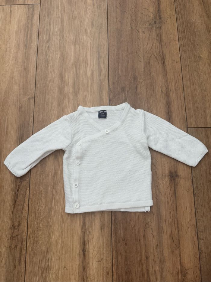 Brassière gilet blanc Kiabi 3 mois