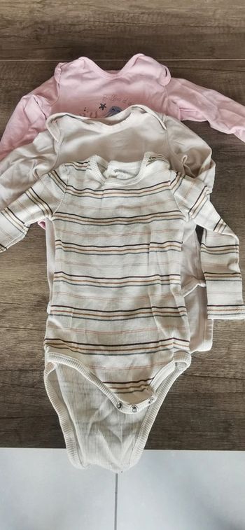 Lot de 3 Bodies manches longues bébé fille