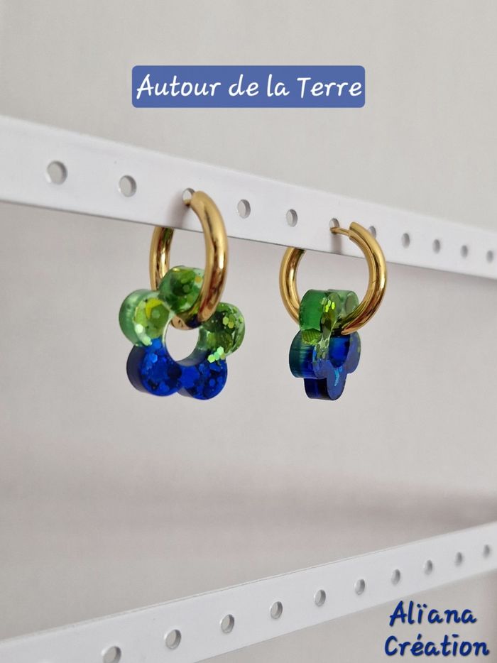 Boucles d'oreilles 💚 - photo numéro 2