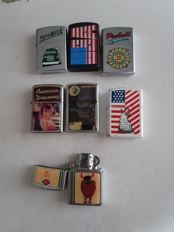 7 briquets style Zippo  vintage