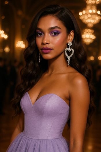 Boucles d’oreilles pendantes cœur strass – Neuf, élégantes et brillantes