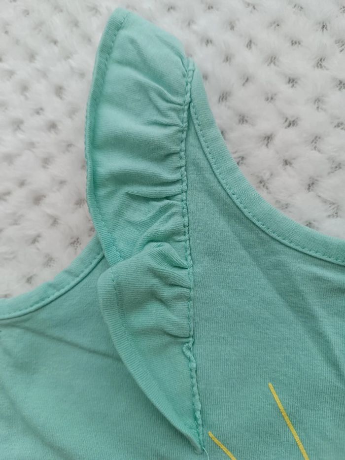 🔸 T-shirt Sans Manches à Volants Fille - Smiley 24 Mois🔸 - photo numéro 6