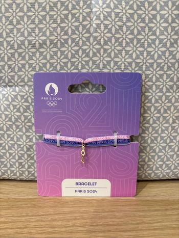 Bracelet Tissu Rose "Paris 2024" JO Paris 2024