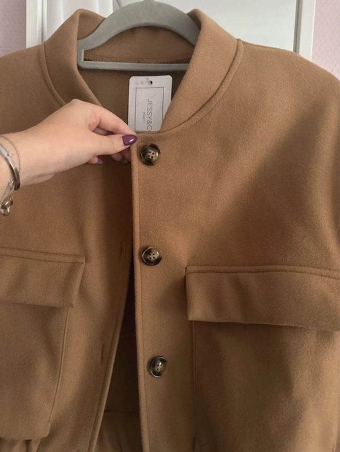 Veste courte marron - Neuve Jessy&Co - photo numéro 2