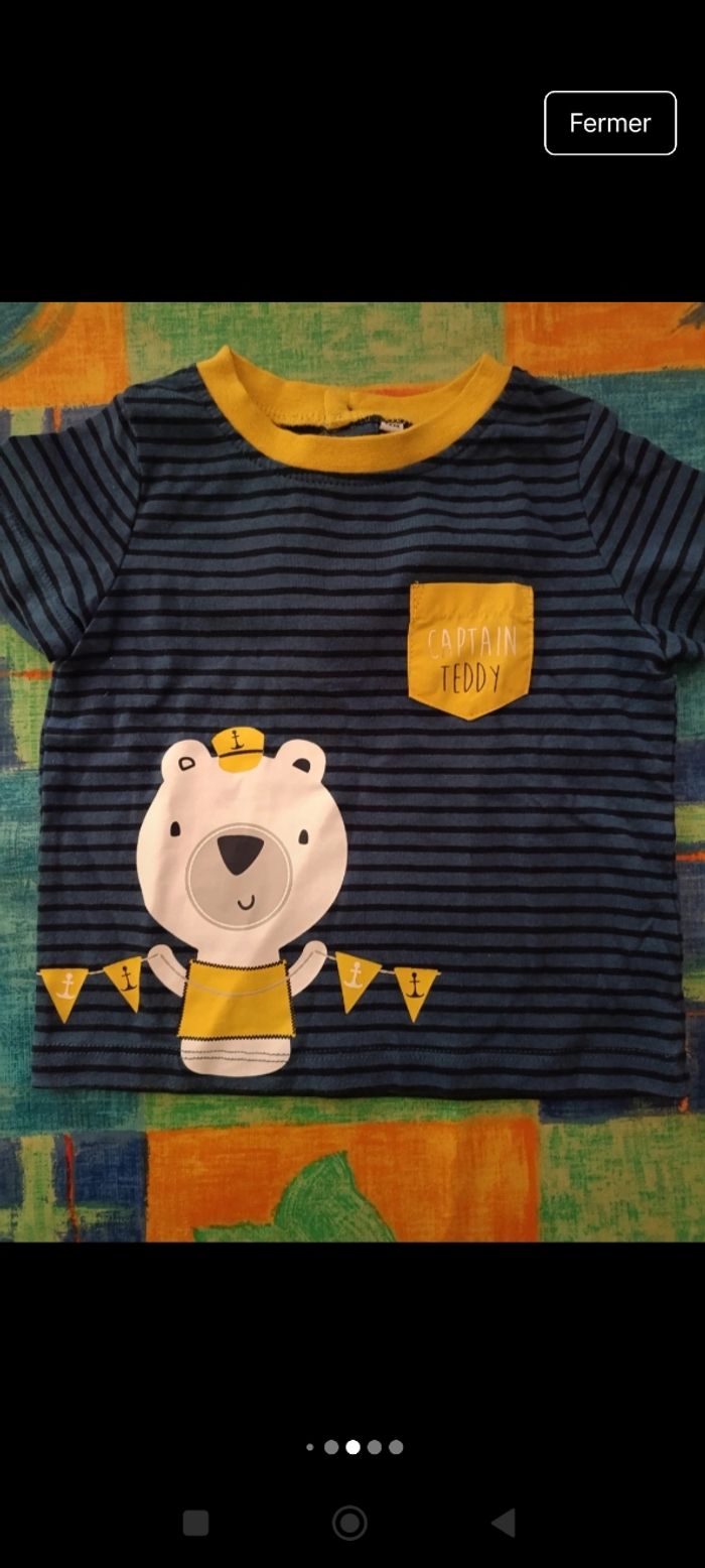 Lot Tshirt manches courtes 12 mois - photo numéro 8