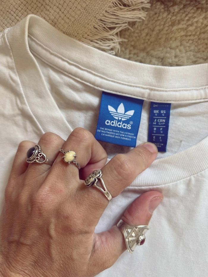 Tee-shirts adidas blanc photo noir et blanc - photo numéro 3