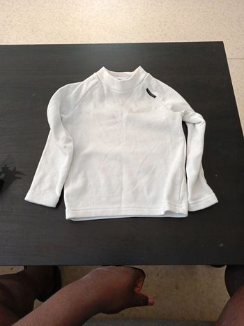 Sweat col roulé blanc WEDZE