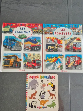 Lot de livres La Petite Imagerie Les camions et Les Pompiers