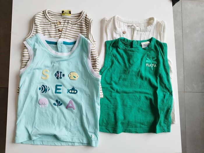Lot 4 de débardeurs bébé garçon - photo numéro 2