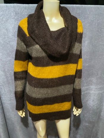 Pull marron ,moutarde,gris doré Bershka taille L