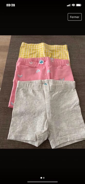 Lot de 3 shorts 12 mois