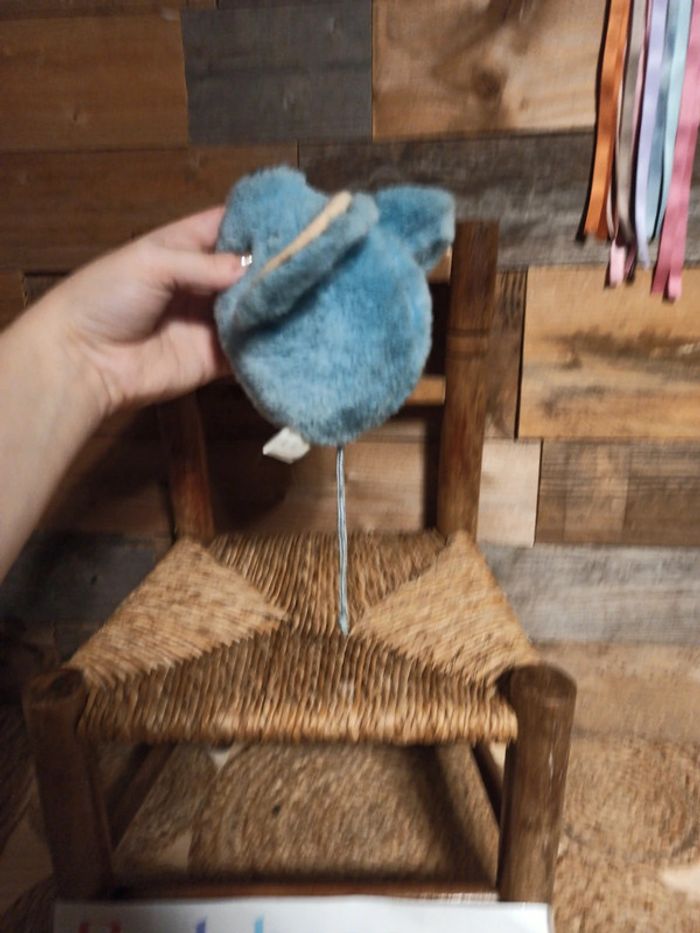 peluche souris bleue bauer tbe vintage - photo numéro 5