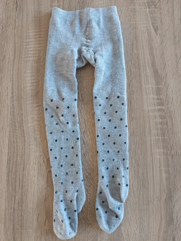 Collants chauds gris et noir chat Chaussexpo fille taille 23/26 - photo numéro 4